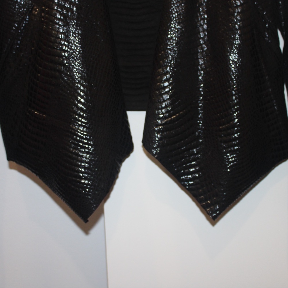 Blank NYC “Iron Girl” Croc-Embossed Faux Leather Jacket — NYC, Size XS - Picture 2 of 7
